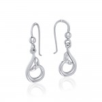 Sterling Silver Wrapping Whale Tail Earrings