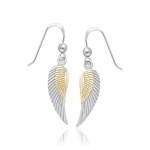 Angel Wing Silver and Gold Earrings