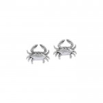Crab Silver Post Earrings