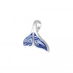 Aboriginal Inspired Sterling Silver Whale Tail Pendant