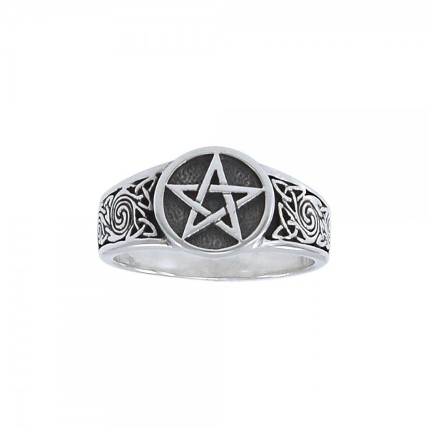 Silver Pentagram Pentacle Ring