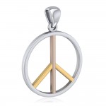 Pendentif trois tons symbole de la paix