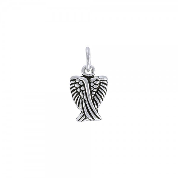 Angel Wing Silver Charm
