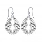 Sterling Silver Angel Wings Earrings