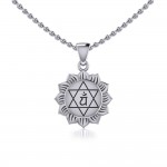 Anahata Heart Chakra Sterling Silver Pendant