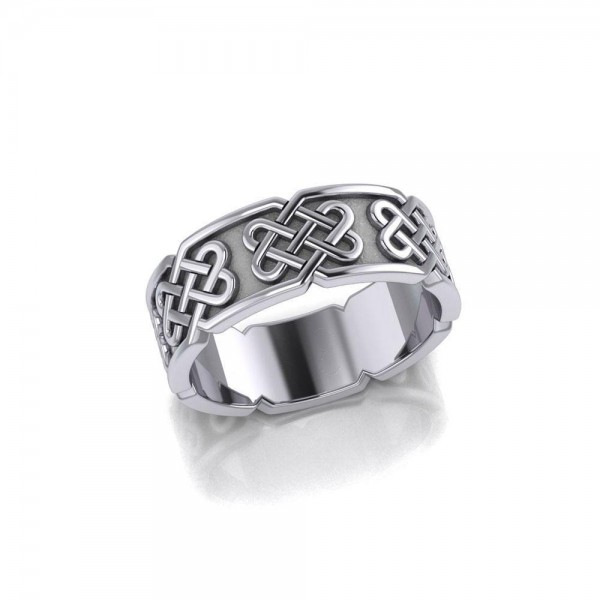 A powerful message of endless interconnection ~ Sterling Silver Celtic Knotwork Ring