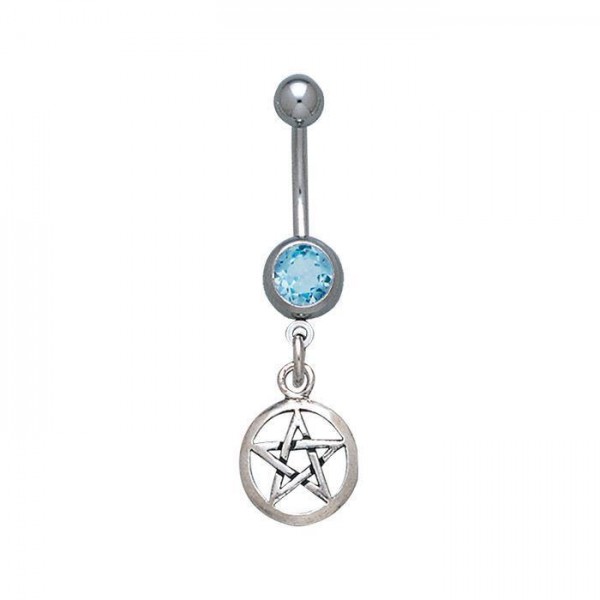 Silver Pentagram Pentacle Body Jewelry
