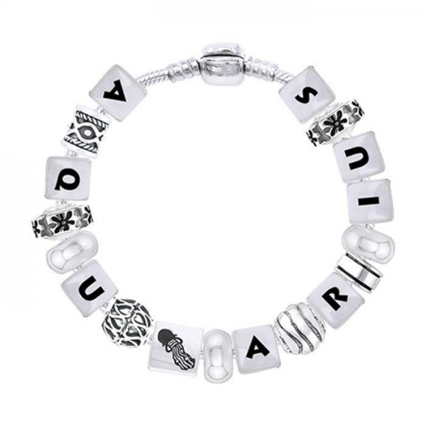 Aquarius Astrologie Perle Bracelet