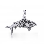 Aboriginal Shark Silver Pendant