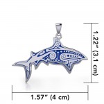 Aboriginal Shark Silver Pendant