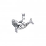 Celtic Whale Silver Pendant