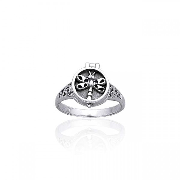 Dragonfly Poison Silver Ring