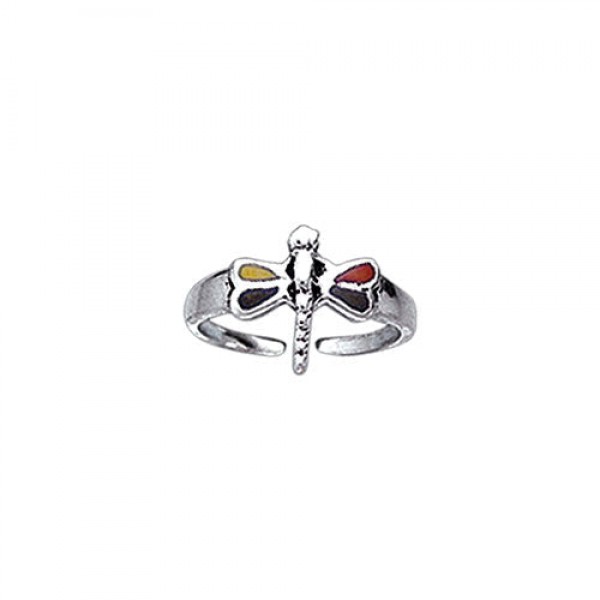 Dragonfly Silver Toe Ring
