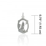 Sterling Silver Howling Wolf Charm