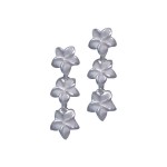 Plumeria - Hawaii National Flower Silver Post Earrings