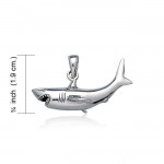 A grand symbolism of the ocean ~ Sterling Silver Jewelry Shark Pendant