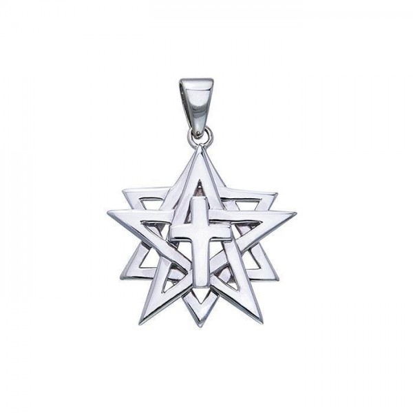 Pendentif Cross Star Of David