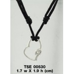 Modern and stylish ~ Sterling Silver Jewelry Pendant with Nylon Cord Set