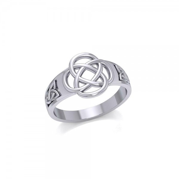 The world in endless connection ~ Sterling Silver Celtic Knotwork Ring