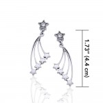 Wish Upon a Shooting Star ~ Sterling Silver Brilliant Earrings Jewelry