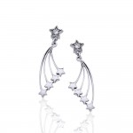 Wish Upon a Shooting Star ~ Sterling Silver Brilliant Earrings Jewelry