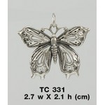 Victorian Butterfly Silver Charm