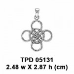 Celtic Four Point Infinity Knot Sterling Silver Pendant