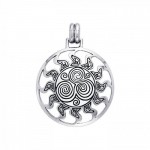 Cari Buziak Celtic Silver Spiral Pendant