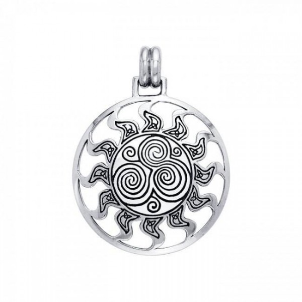 Cari Buziak Celtic Silver Spiral Pendant