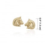 Horses 14k Gold Vermeil Post Earrings