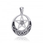 Celtic Knot Pentacle Silver Pendant