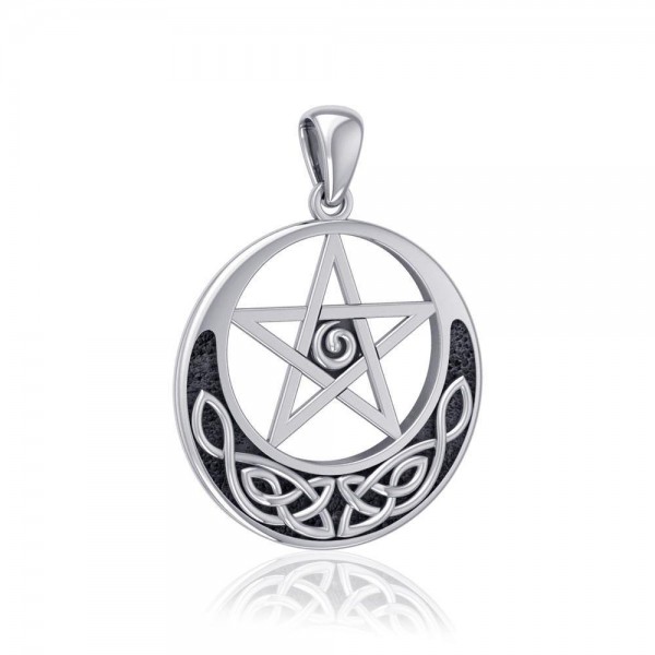 Celtic Knot Pentacle Silver Pendant