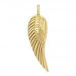 Angel Wing Solid Gold Pendant