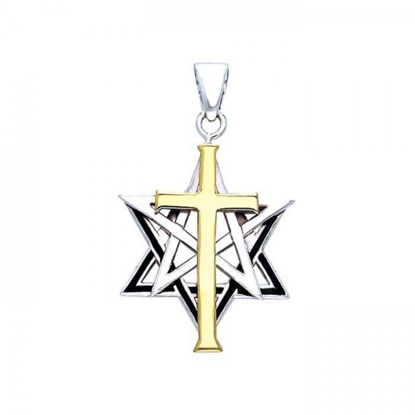 Cross The Star Star Of David Pendant