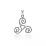 Celtic Silver Spiral Pendant