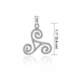 Celtic Silver Spiral Pendant
