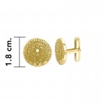 The GIN Logo Gold Vermeil Plate on Silver Cufflinks