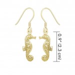 Celtic Knots Seahorse Solid Gold Earrings