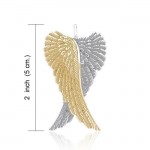Angel Wings Silver and Gold Pendant