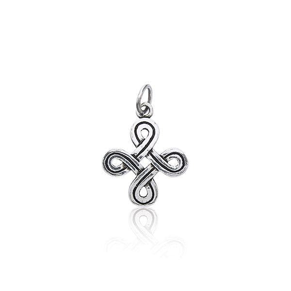 Shield Knot Silver Charm