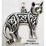 Magickal Cat Silver Pendant