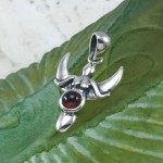 Goddess with Crescent Moon Silver Pendant with Gemstone