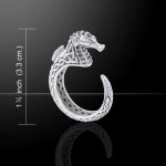 Celtic Accent Seahorse Sterling Silver Wrap Ring