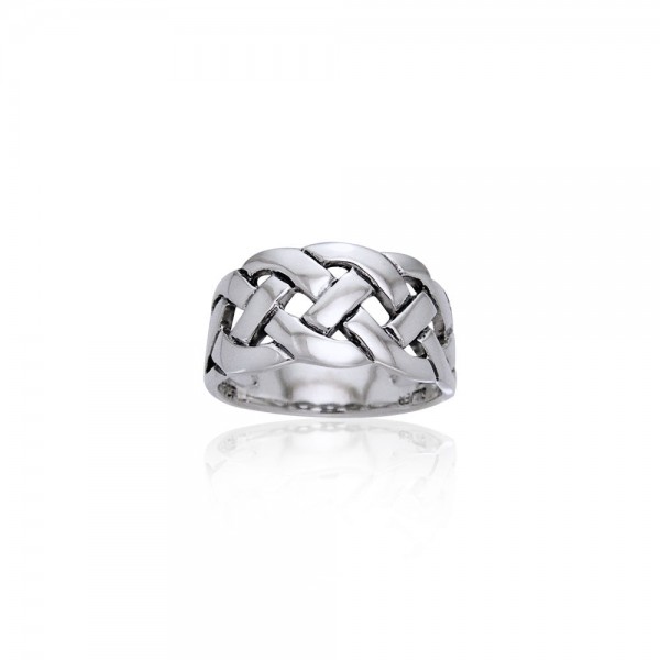 Bold Braided Celtic Knot Sterling Silver Ring