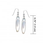 Oval Cabochon Silver Earrings