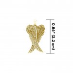 Angel Wings Solid Gold Pendant