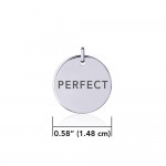 Power Word Perfect Silver Disc Charm
