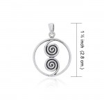 The Celtic Double Spiral Silver Pendant