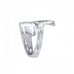 Aboriginal Whale Tail  Sterling Silver Spoon Ring