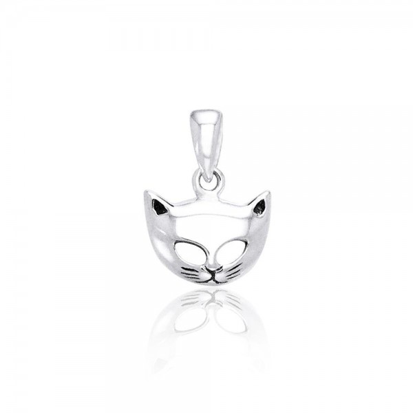 Playful and affectionate ~ Sterling Silver Cat Mask Ring
